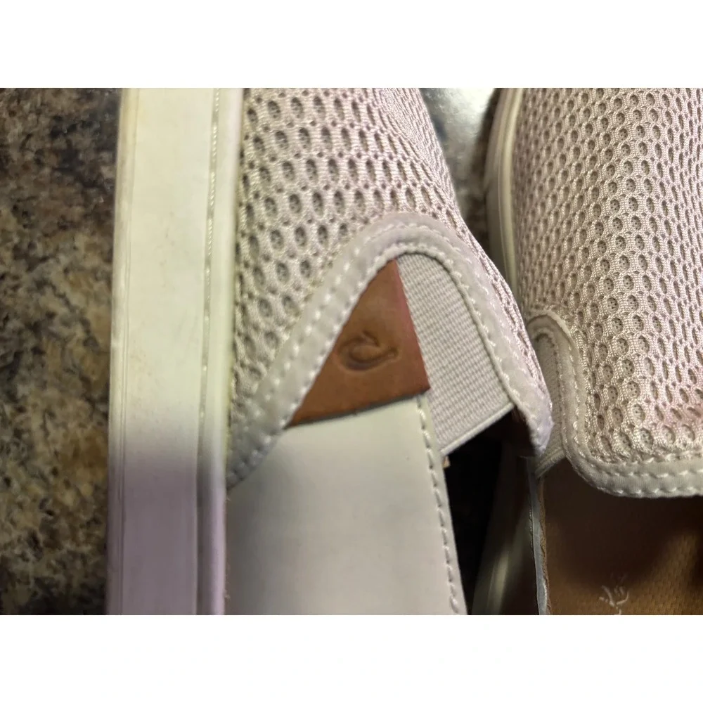 Olukai Pehuea Womens Mesh Slip On Sneakers Pale Grey 20271-2020 Size 9.5